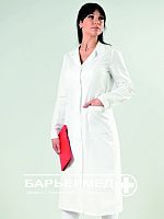 Халат женский, серия "Медик", модель 1, ТИСИ белая