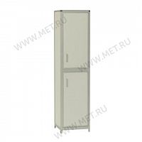 ШЛ.01.00 (50*40*170) Шкаф лабораторный пластиковый на алюминиевом каркасе