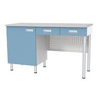 Стол лабораторный с тумбой, дверкой, полкой и ящиком МЕГИ ForLab СЛ-05-202 (СЛ-05-МСК)