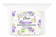 Cotto Fleur classic ватные палочки в ПЭ, 200 шт.