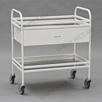 МСК-549-01 (СМ549-02-МС) Столик манипуляционный, каркас из металлического профиля, полки Нерж.