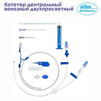 FA1112-7-30 Катетер центральный венозный двухпросветный, 7Fr, 30 см, с антиб. покр. 120 шт./ кор.