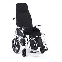 MET COMFORT 85 Электрическая, складная кресло коляска раскладываемая в горизонталь, с self-откидной 