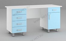 СК02-00 МДФ Стол врача письменный с двумя тумбами четыре ящика и ящик+дверь